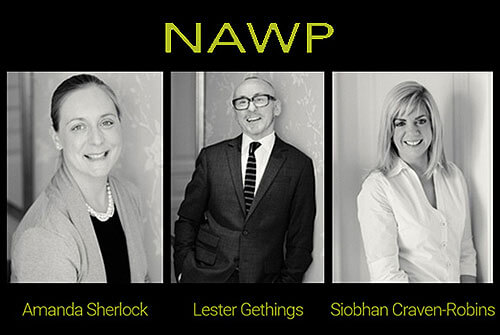 The National Association of Wedding Professionals (NAWP) - Amanda Sherlock, Lester Gethings and Siobhan Craven-Robins. Unique Cakes, by Yevnig are a proud member of the association.