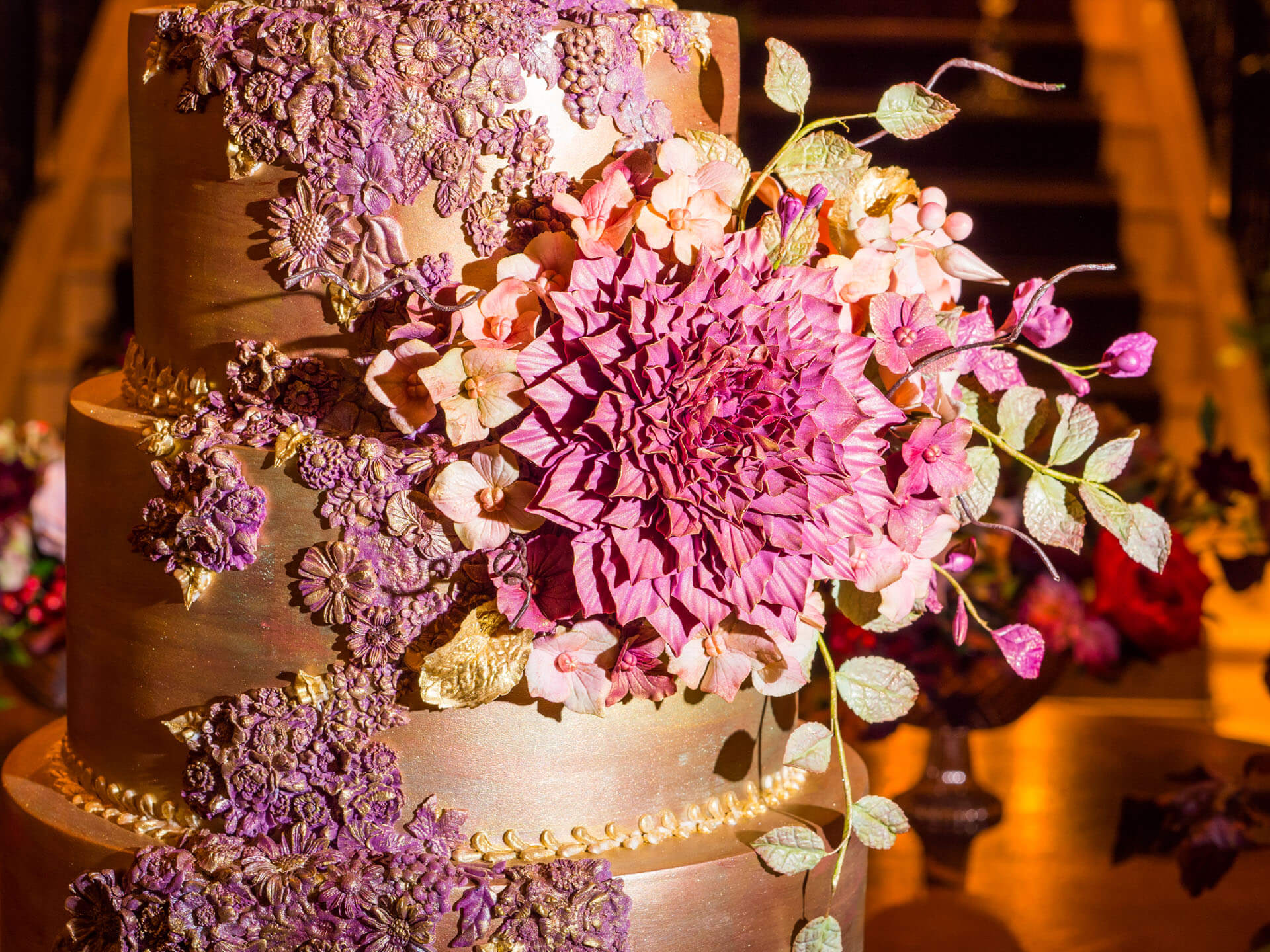 By Yevnig Luxury Wedding Cakes Sylvia Rosewood London John Nassari (sugar flower detail)