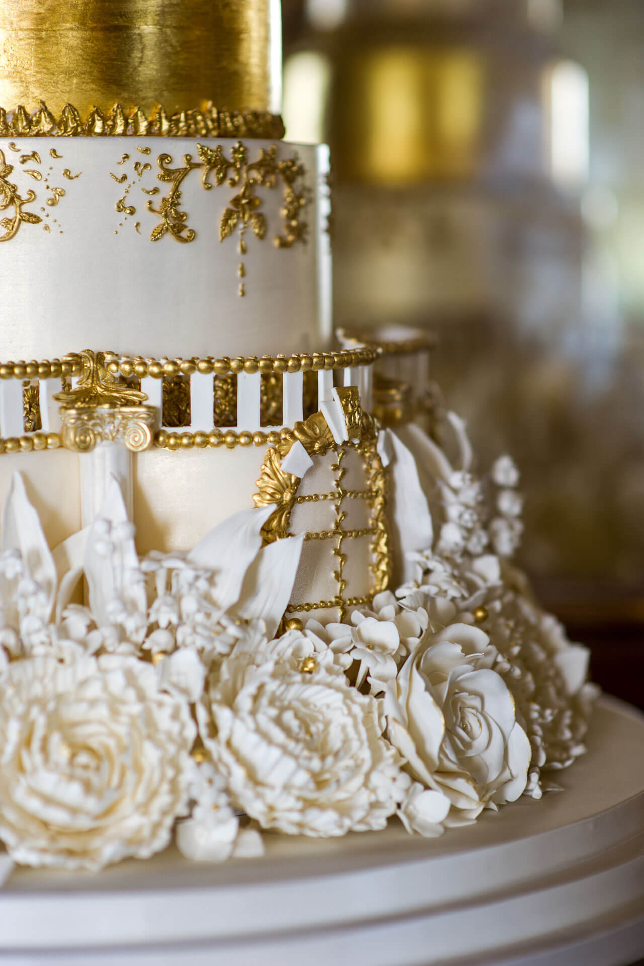 Tier Detail on Cliveden By Yevnig Wedding Cake Cliveden House Xavier Walker