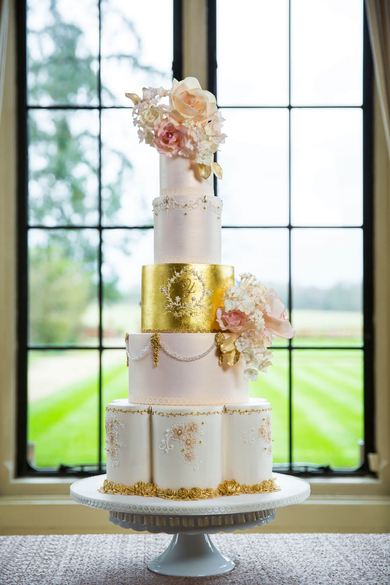 Custom Luxury Wedding Cakes By Yevnig The Evelina The Elvetham Hotel Jacques Lloyd Photography The Evelina