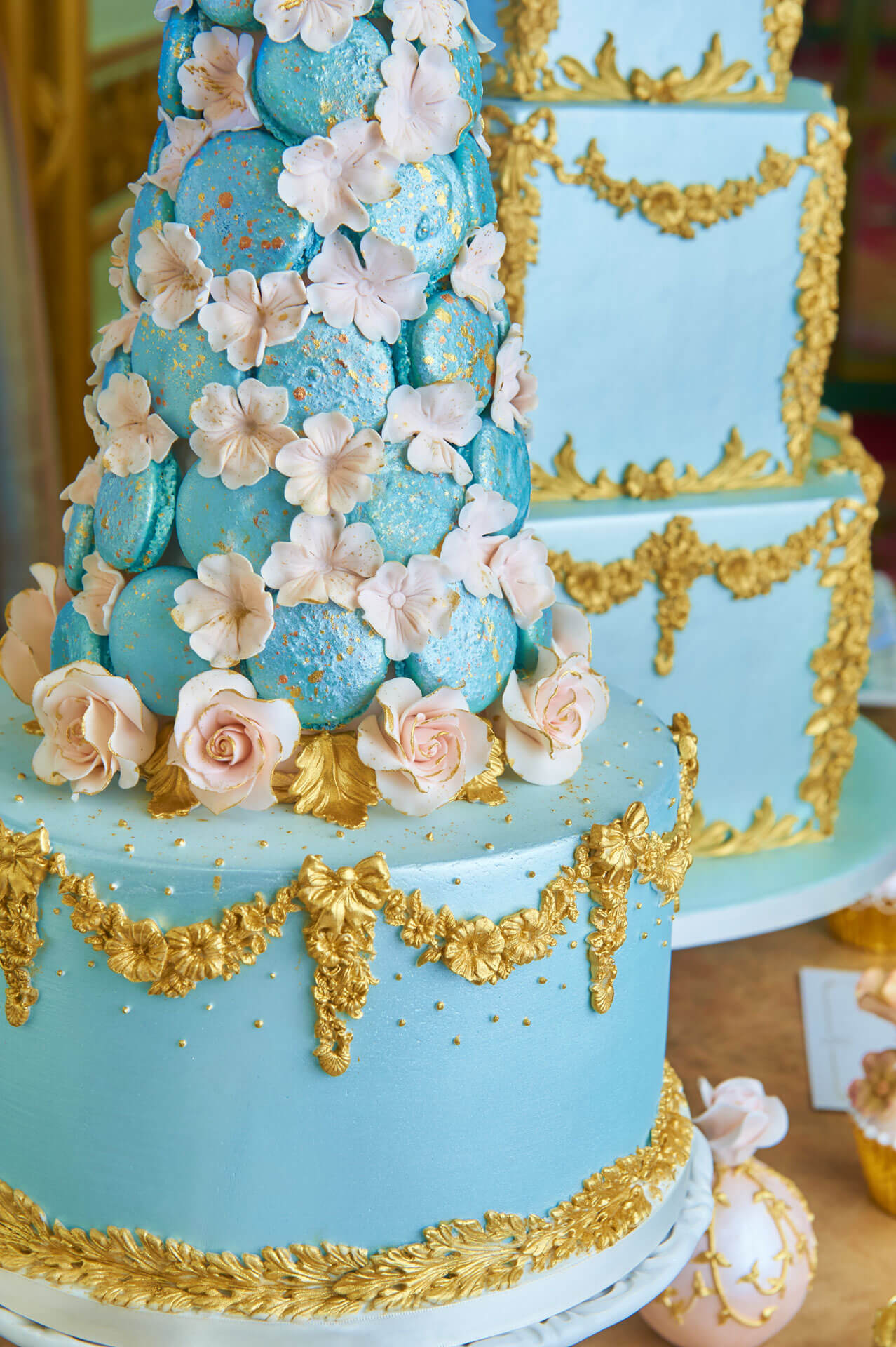 By Yevnig Luxury Wedding Cakes -Ritz -Marie Antoniette (macaron tower)