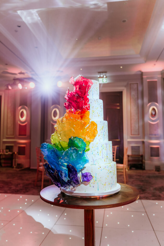Pride rainbow luxury wedding cake by Yevnig