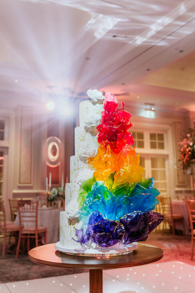 Rainbow pride luxury wedding cake by Yevnig