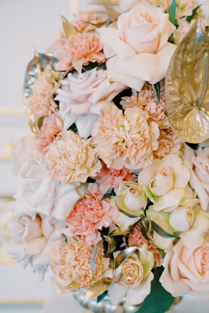 Floral arrangement on luxury dessert table by yevnig