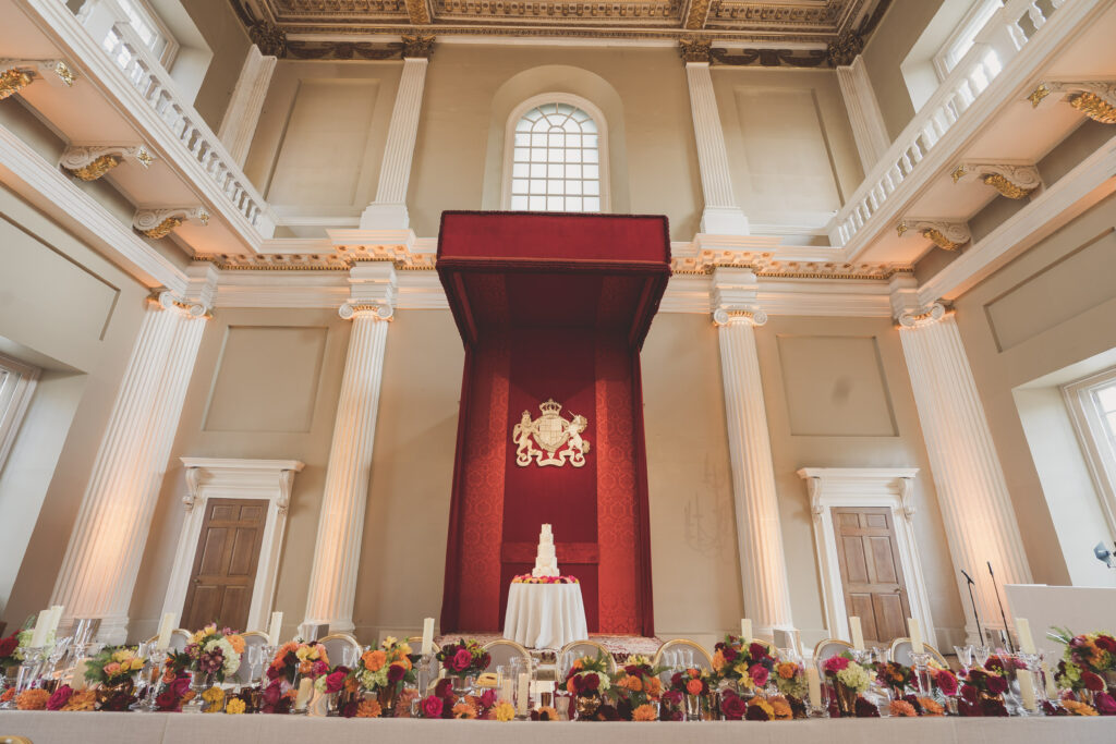 By Yevnig luxury wedding cake at Historic Royal Palaces Banqueting house