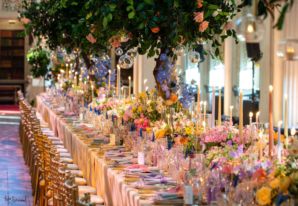 Details of floral tablescape by Nikki Tibbles, Wild at Heart. Image courtesy of Hugo Burnand