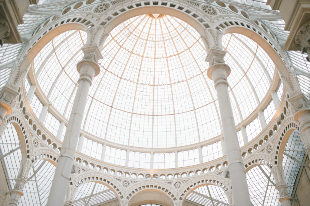 Inside the Great Conservatory at Syon Park, under the dome.