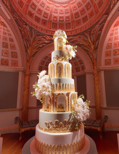 Luxury wedding cake, Florence, By Yevnig in the Palm Room at Spencer House