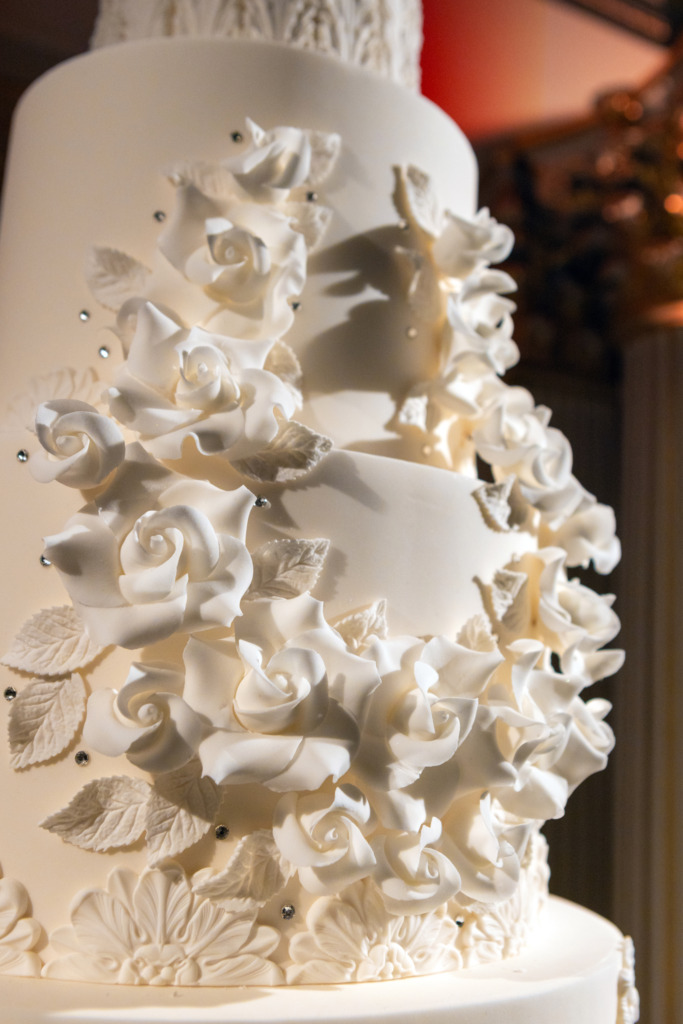 Decorative details on luxury wedding cake, Princess Grace, By Yevnig